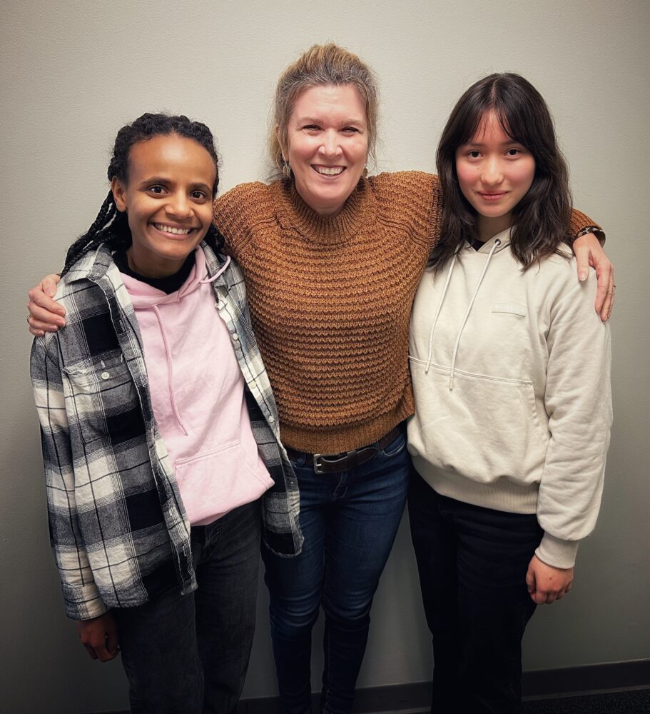 Camille with interns.